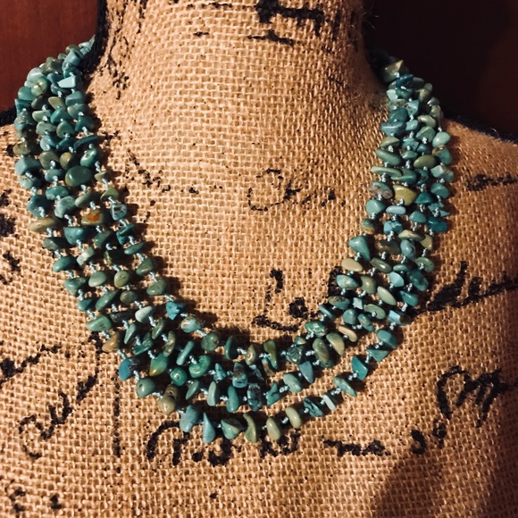 Jewelry - 🌺Turquoise Extra Long Beads Blue Green Necklace.